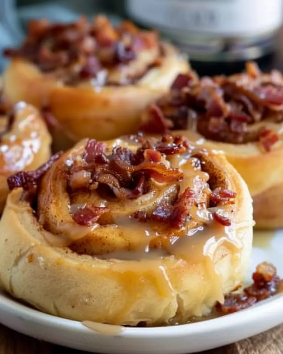 Bourbon Maple Turkey Bacon Cinnamon Rolls That Delight Your Morning