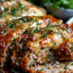 Juicy Garlic Parmesan Chicken Meatloaf