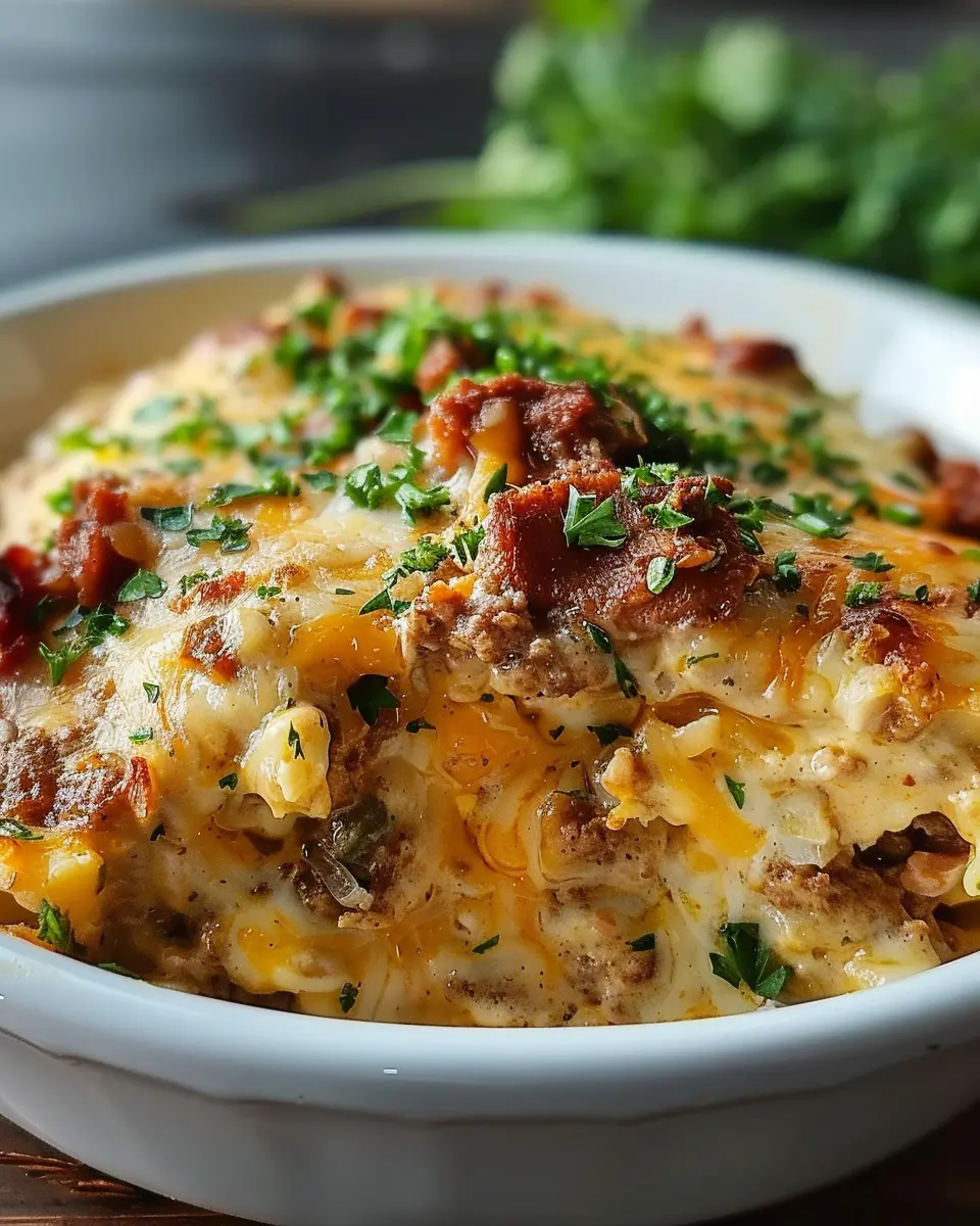 Cowboy Casserole: Easy Comfort Food with Turkey Bacon and Chicken Ham