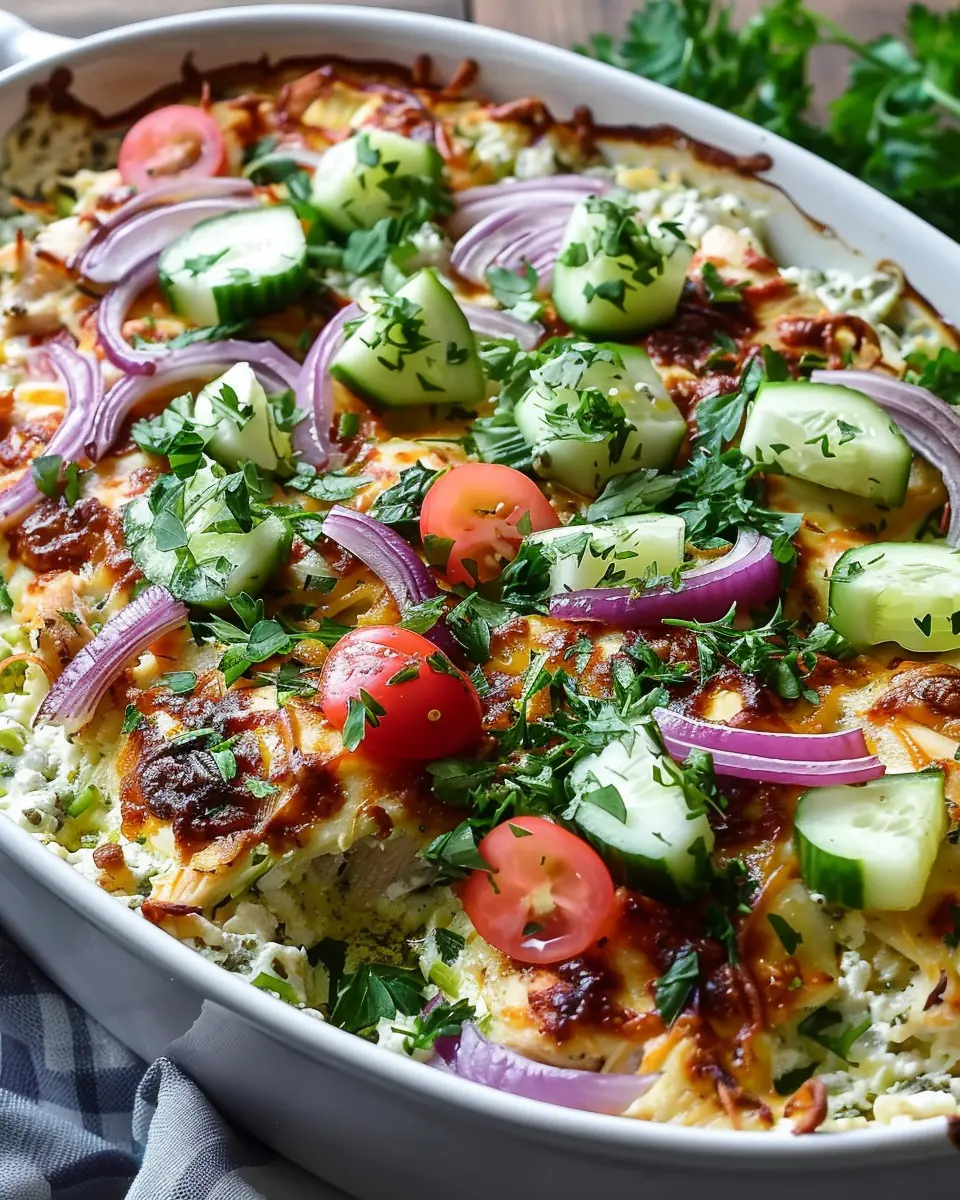 Dump-and-Bake Chicken Tzatziki Casserole: Easy Gourmet Comfort Food