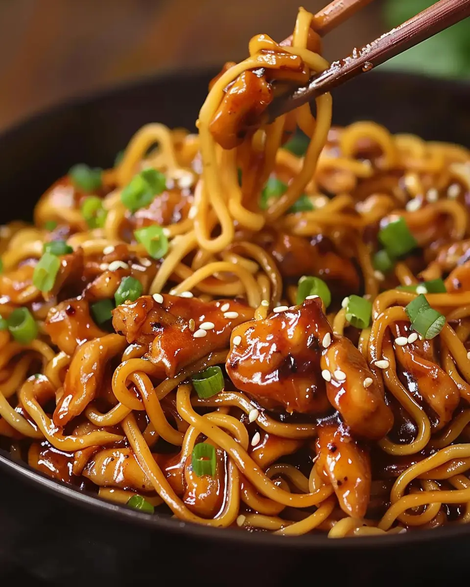 Sticky Garlic Chicken Noodles: A Flavorful Twist on Comfort Food