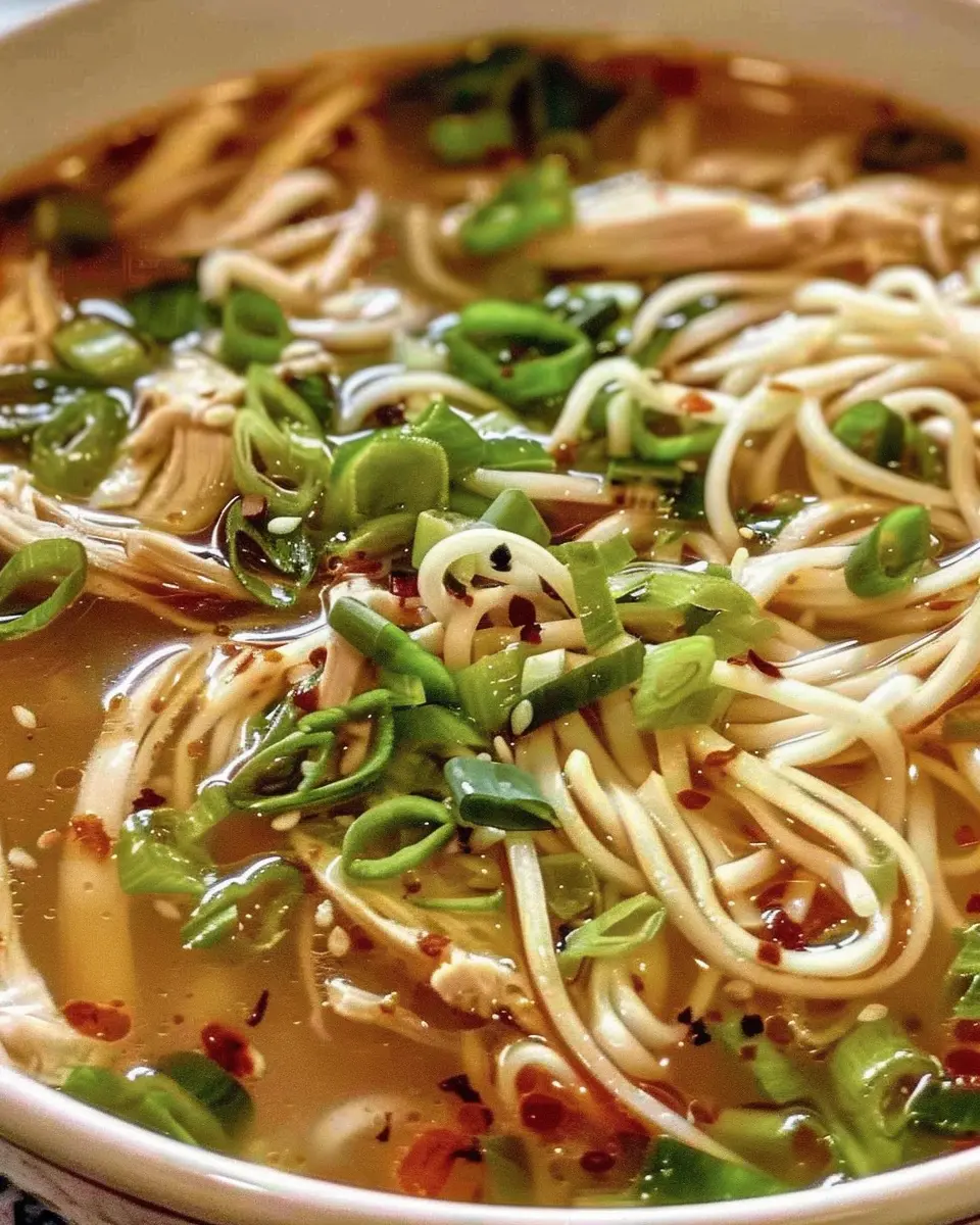 Aromatic Ginger Scallion Chicken Noodle Soup: Comfort in a Bowl