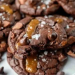 Double Chocolate Salted Caramel Cookies