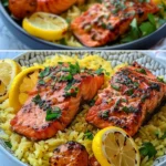 Mediterranean Salmon Lemon Rice