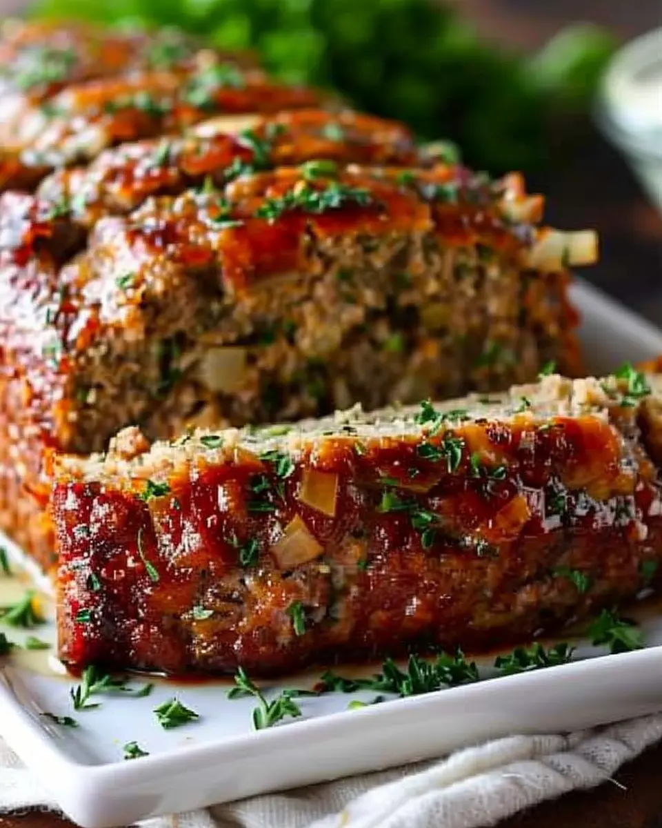 Mouthwatering Garlic Parmesan Meatloaf with Turkey Bacon Delight