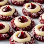 Red Velvet Cream Cheese Thumbprint Cookies