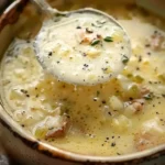Traditional Country French Style Garlic Soup