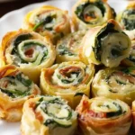 Spinach Dip in Bite-Sized Pinwheels