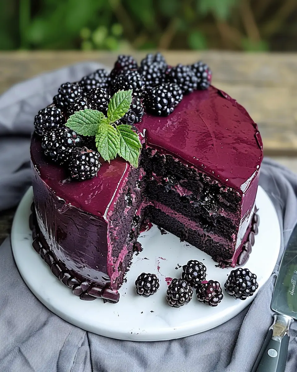 Decadent Blackberry Velvet Gothic Cake: Indulge in Dark Elegance
