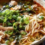 Aromatic Ginger Scallion Chicken Noodle Soup