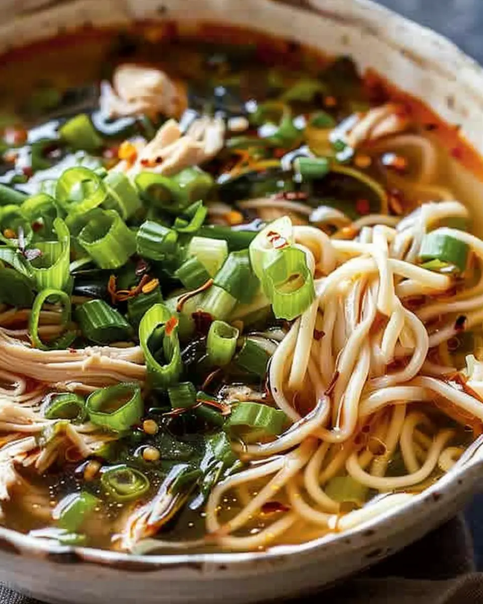 Aromatic Ginger Scallion Chicken Noodle Soup for Cozy Nights