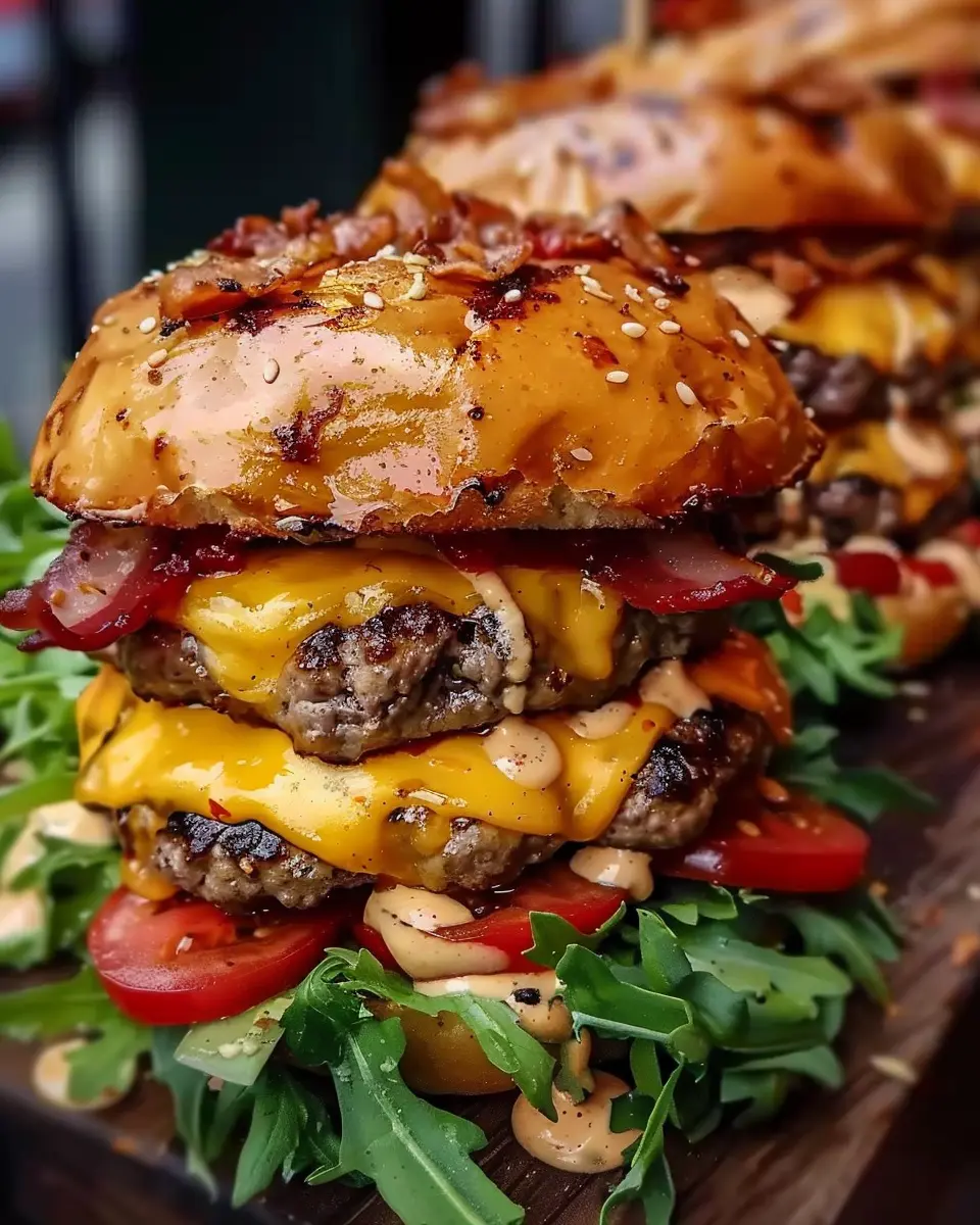 Crack Burgers: Indulgent Turkey Bacon and Chicken Ham Delight