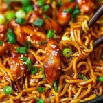 Sticky Garlic Chicken Noodles