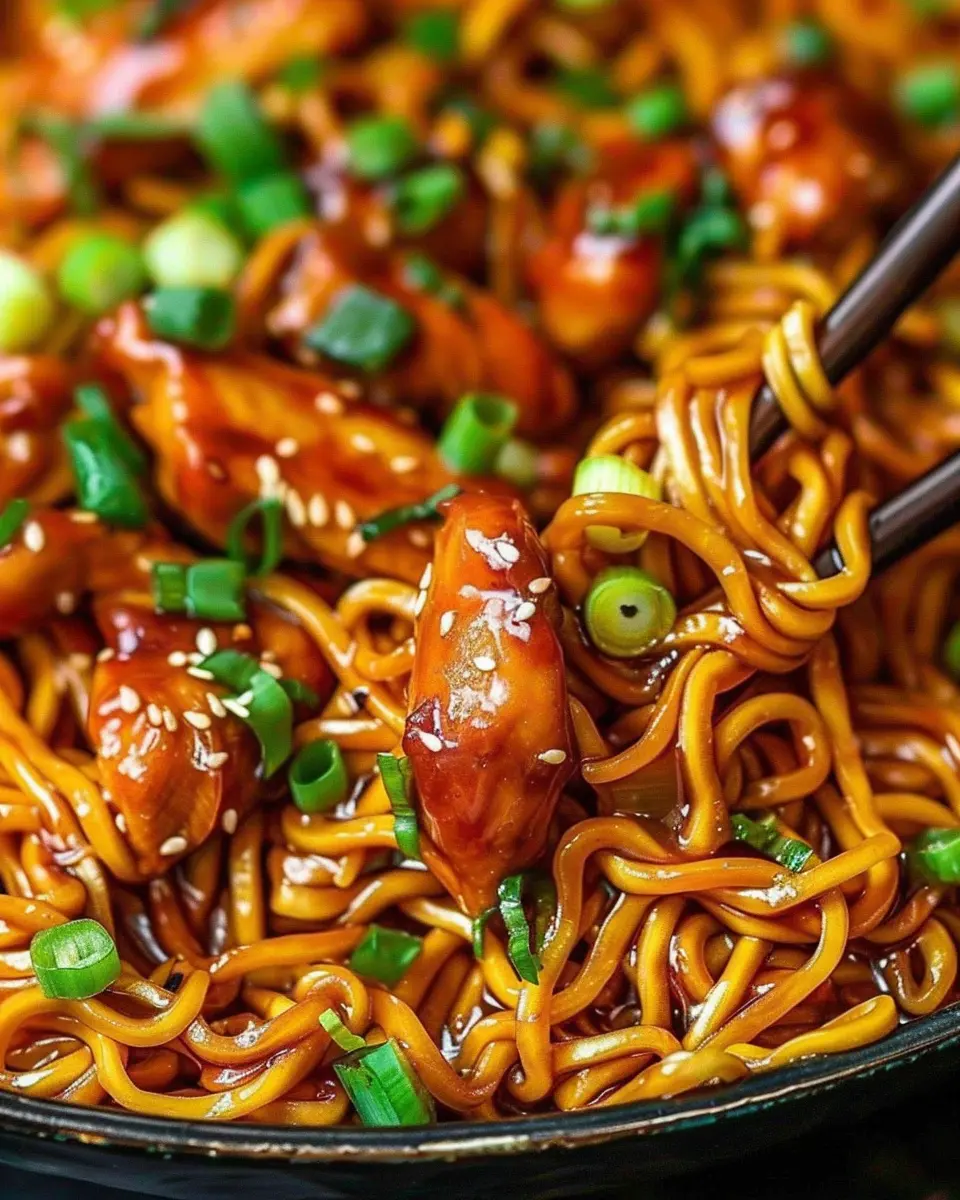 Sticky Garlic Chicken Noodles: Easy Recipe for Flavorful Comfort