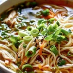 Aromatic Ginger Scallion Chicken Noodle Soup