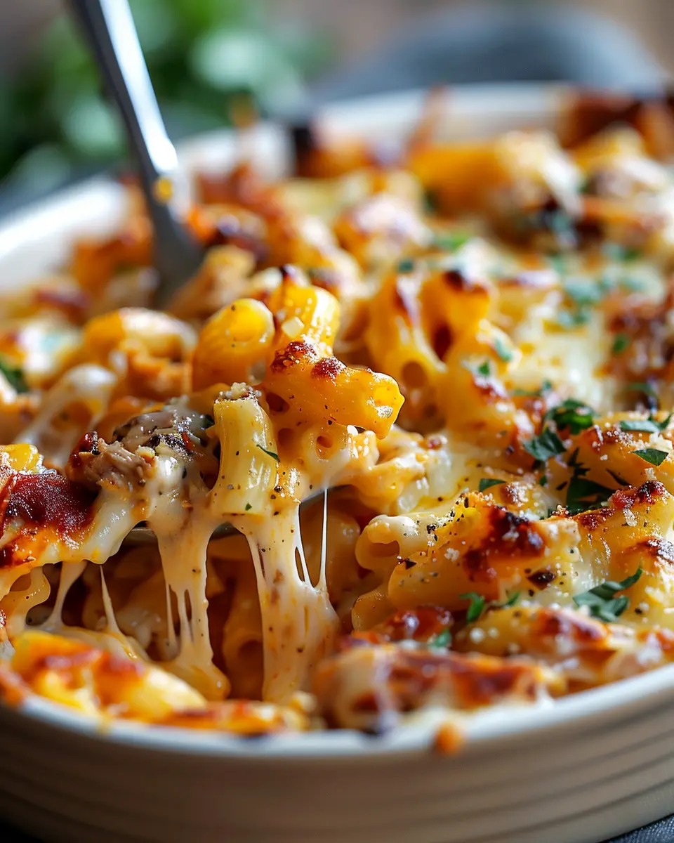 bbq chicken mac: Easy Comfort Food with Turkey Bacon Delight