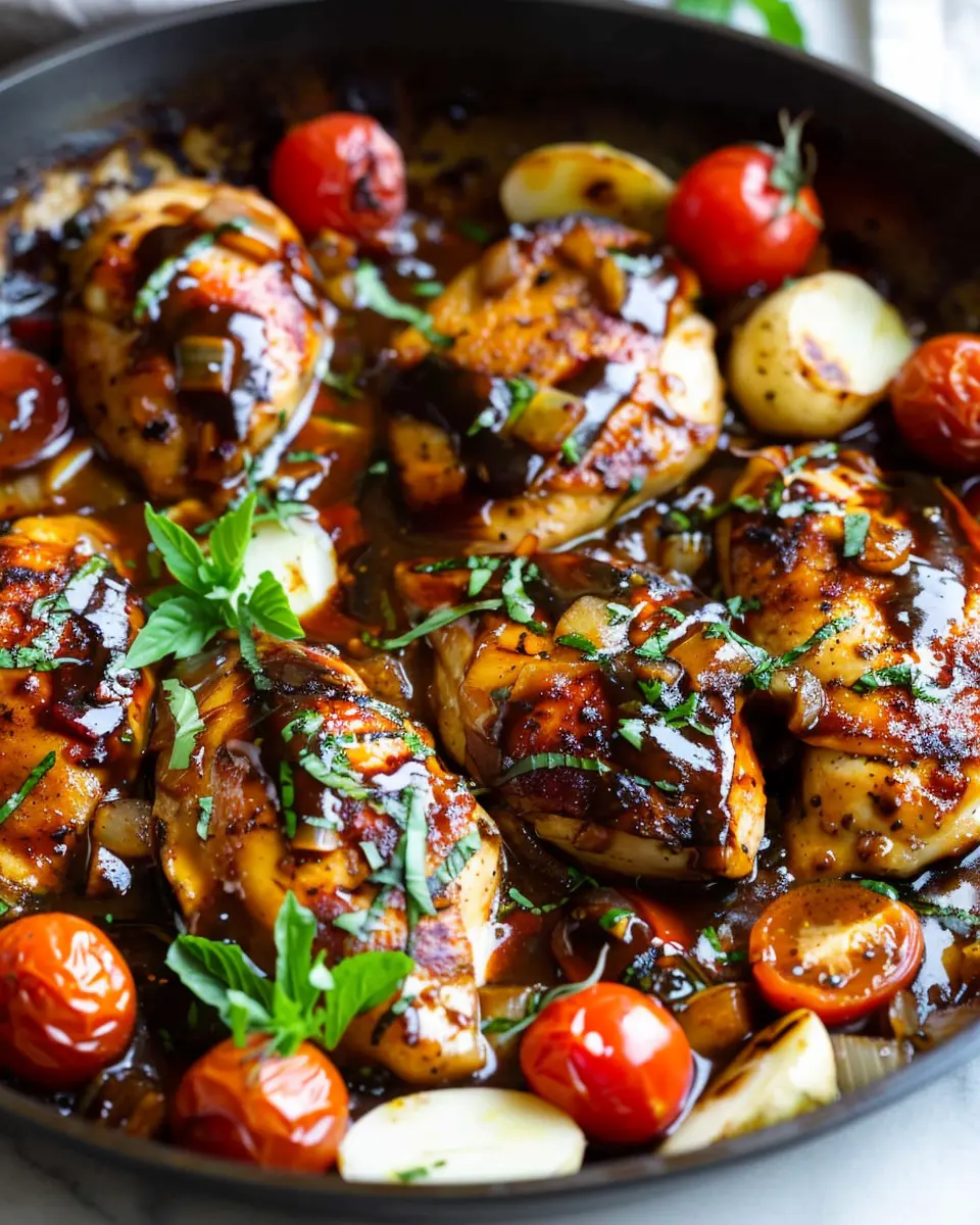 Balsamic Glazed One Pan Chicken: Easy Family Dinner Delight