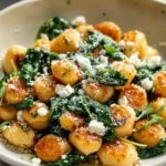 Crispy Gnocchi With Spinach And Feta