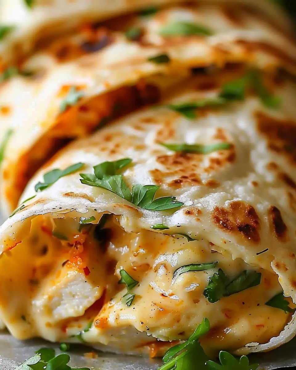 Cheesy Chicken Garlic Wraps: Easy Delight for Your Dinner Table