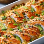 Salmon Sushi Bake