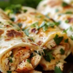 Cheesy Chicken Garlic Wraps