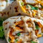 Cheesy Garlic Chicken Wraps