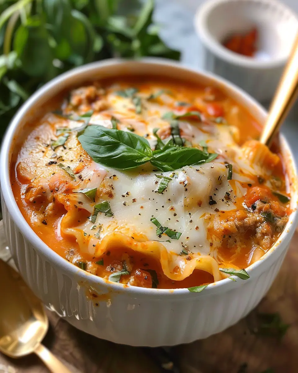 Creamy Lasagna Soup: A Comforting Twist with Turkey Bacon