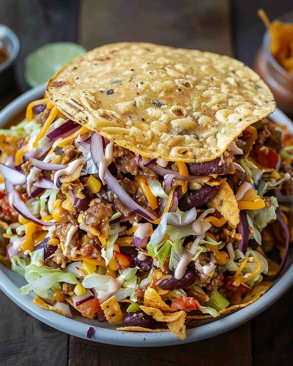 Frito Cowboy Cabbage with Turkey Bacon and Chicken Ham Delight