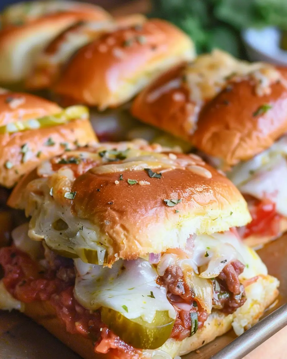 Hot Italian Sub Sliders: Indulgent Turkey Bacon & Chicken Ham Delight