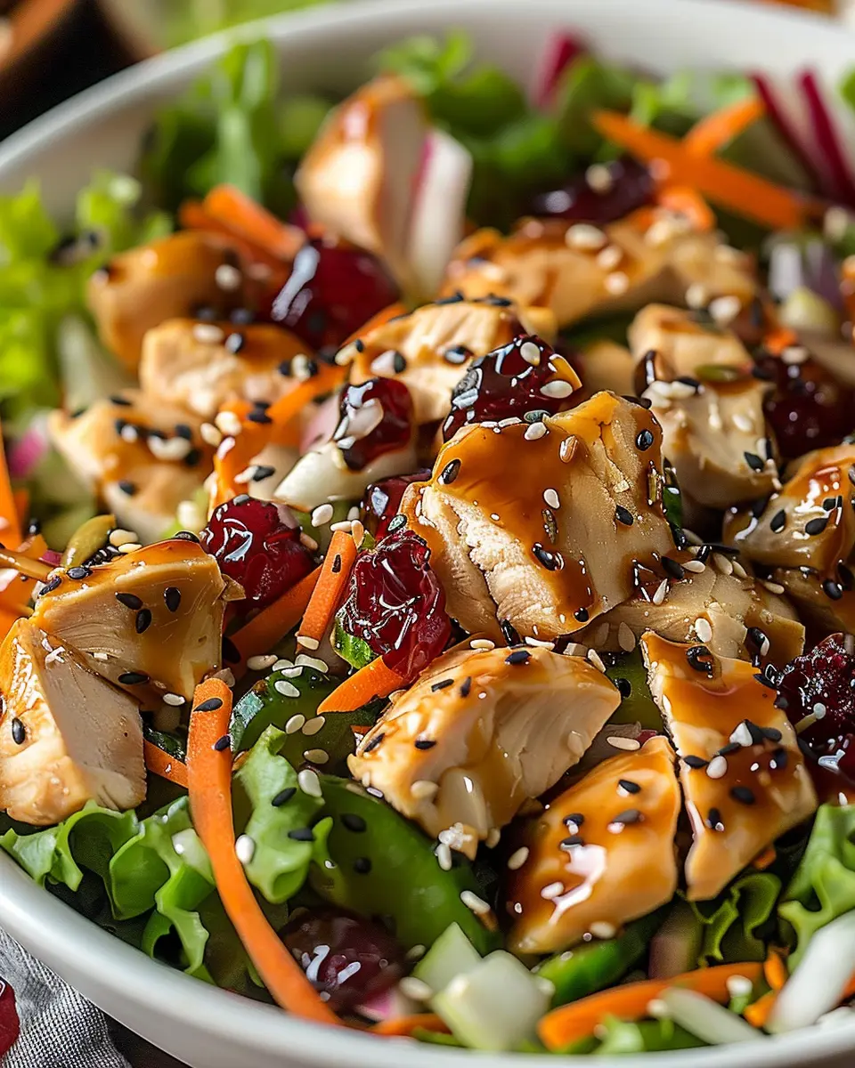 Asian Chicken Salad with Turkey Bacon and Cranberries: A Fresh Twist
