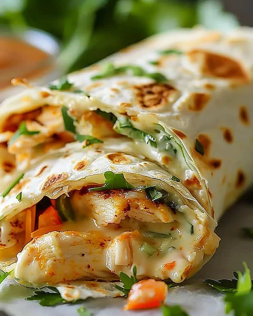 Cheesy Chicken Garlic Wraps: Indulge in the Ultimate Comfort Food