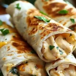 Cheesy Chicken Garlic Wraps