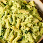vegan creamy spinach garlic pasta