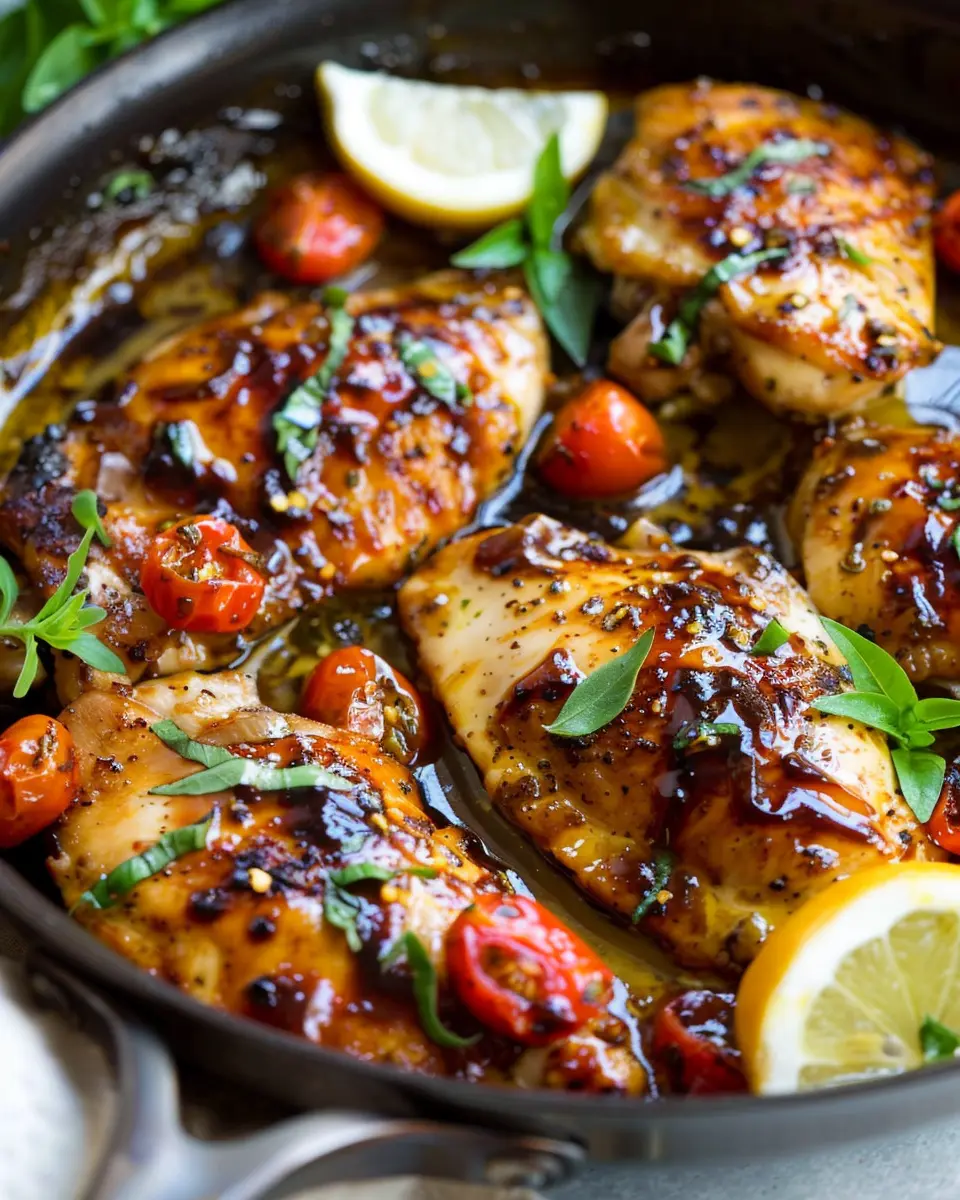 Balsamic Glazed One Pan Chicken: Easy Weeknight Delight
