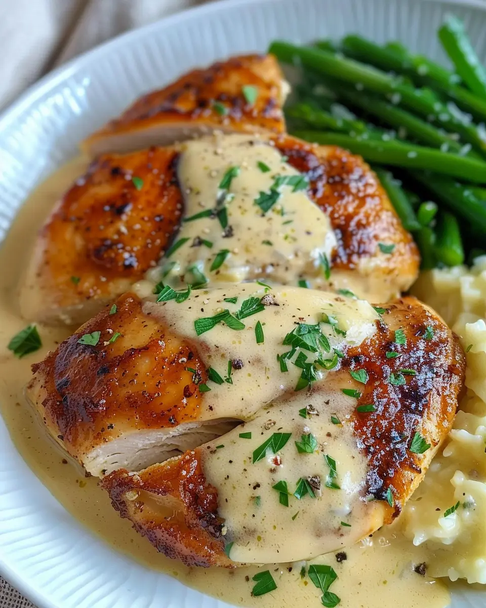 Creamy Garlic Chicken with Turkey Bacon: A Comforting Delight