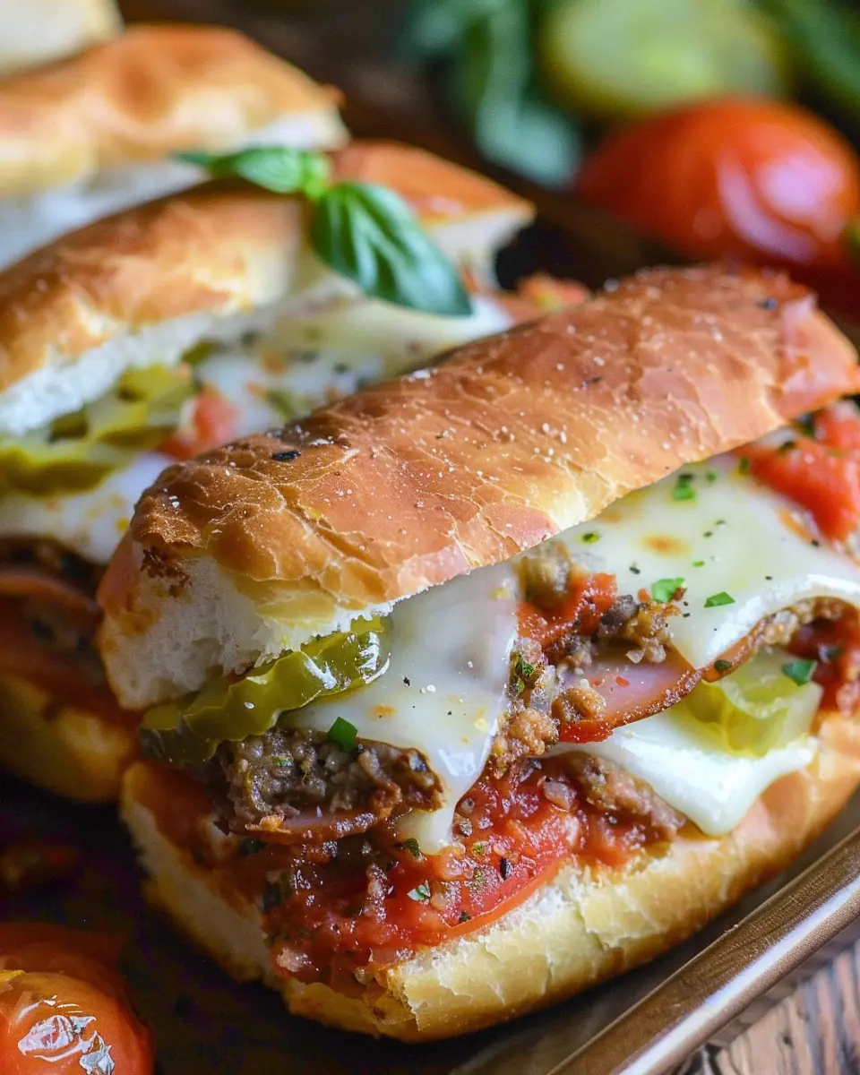 Hot Italian Sub Sliders: Easy Comfort Food with Turkey Bacon and Chicken Ham